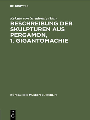 cover image of Beschreibung der Skulpturen aus Pergamon, 1. Gigantomachie